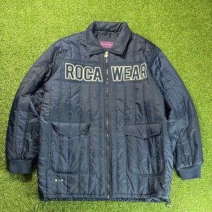 Y2K RocaWear Men’s Puffer Jacket Blue - 2XL